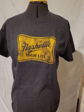 Nashville High Life Graphic Tee - Black & Yellow Logo